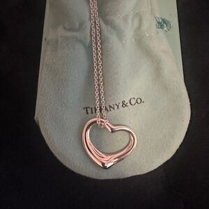 Tiffany & Co. Silver Open Heart Necklace